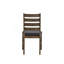 Ensemble de 2 chaises d'appoint en cuir synthétique brun et noyer Damica