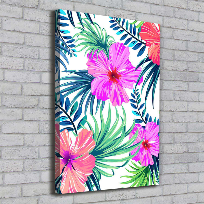 Hawaiian Flowers - Wrapped Canvas Print