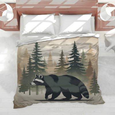Édredon Raccoon and Pine Trees