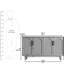 Armoire d'appoint en bois de manguier massif Eva