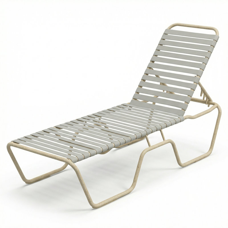 Armless Chaise, Gray Strap/Sandea