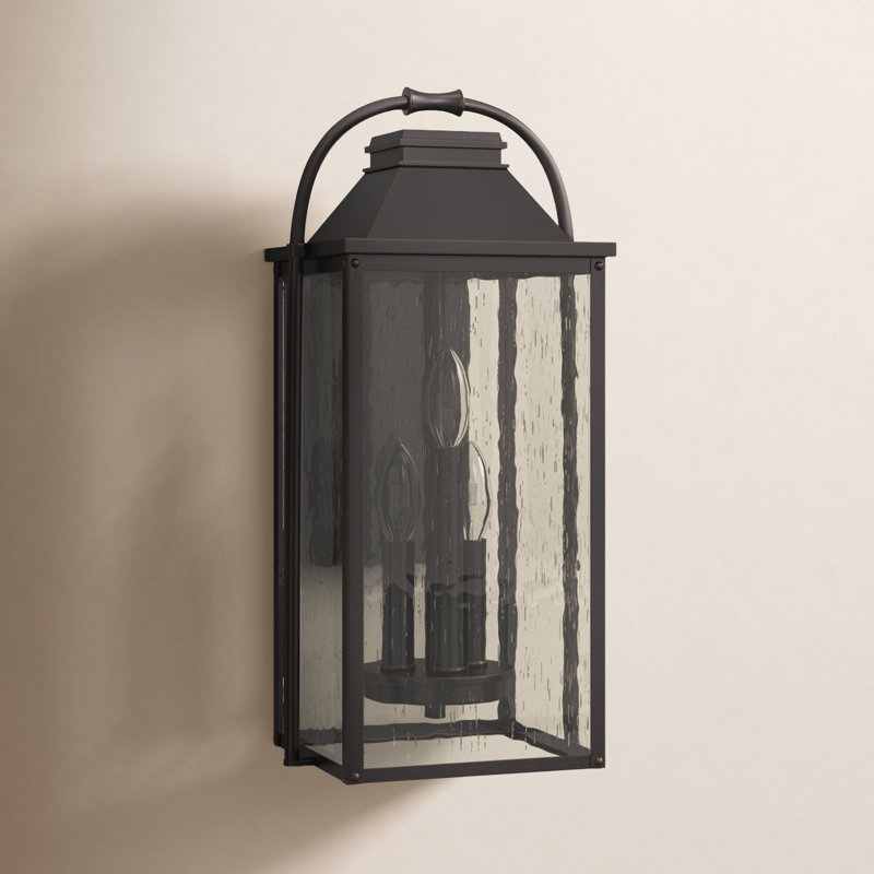 Wellsworth 3 - Light Outdoor Wall Lantern, Antique Bronze, 22.5" H x 10.5" W x 9.13" D