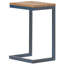 Table d'appoint moderne de taille moyenne - Bois de sapin et piètement en fer antique : l'alliance du naturel et du métal