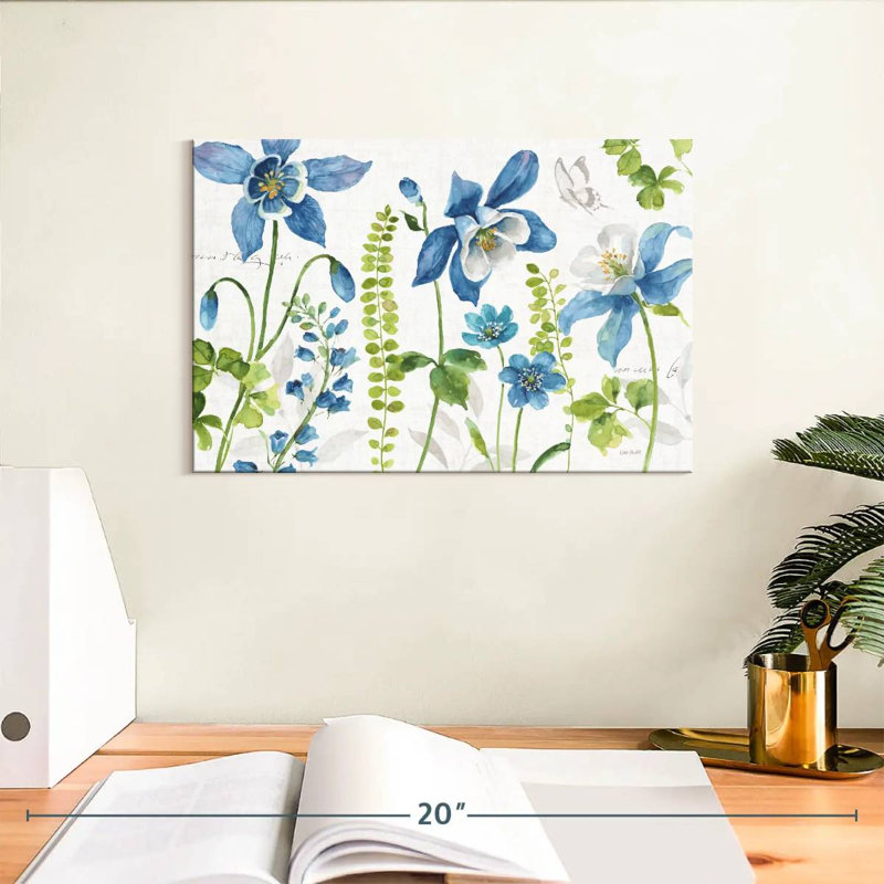 Jardin Harnek bleu et vert I, H 8 po x l 12 po