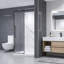 Ensemble de douche rectangulaire réversible encadré noir l 48 po x P 32 po x H 79,2 po Dreamwerks Bristol
