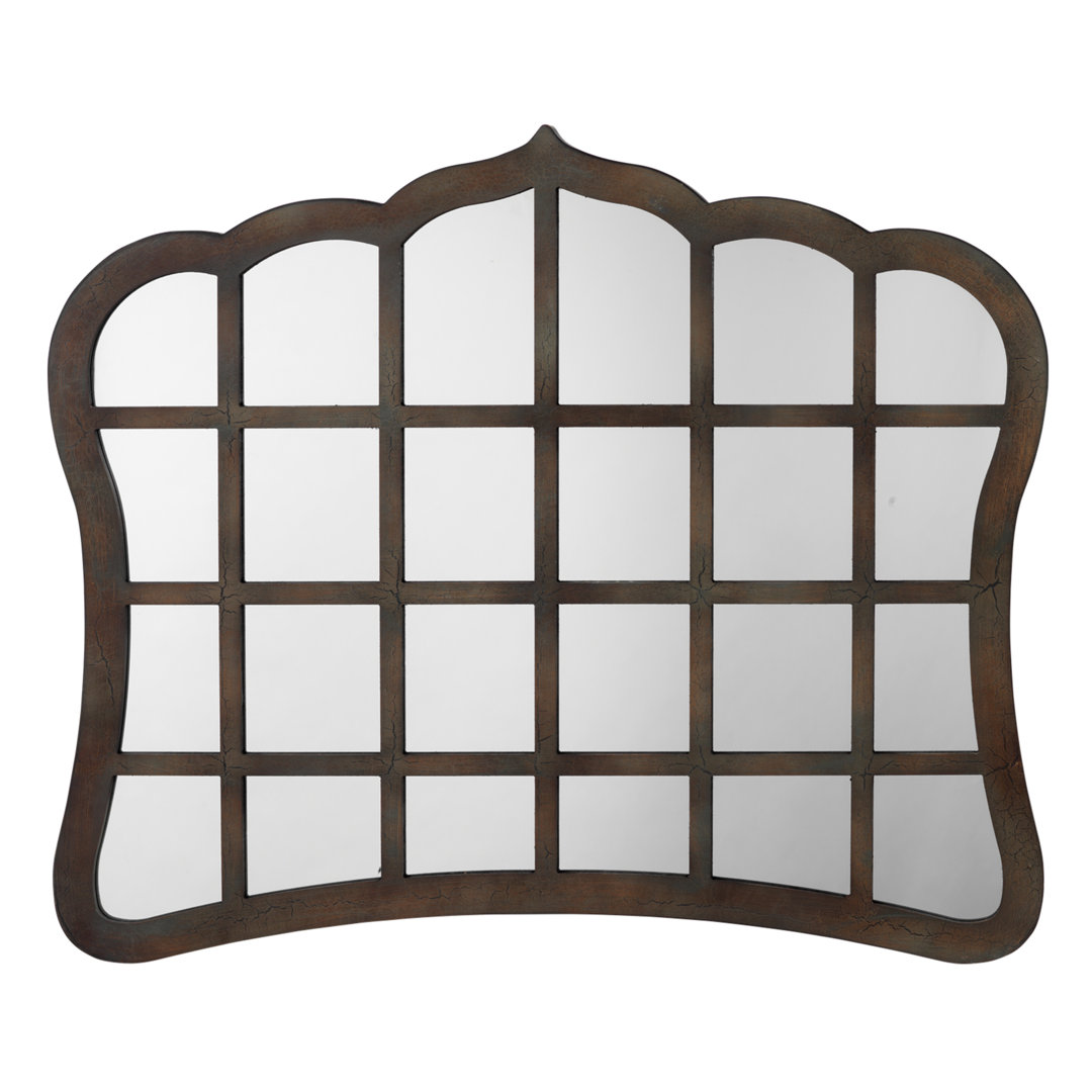 Wood Flat Wall Mirror George Oliver