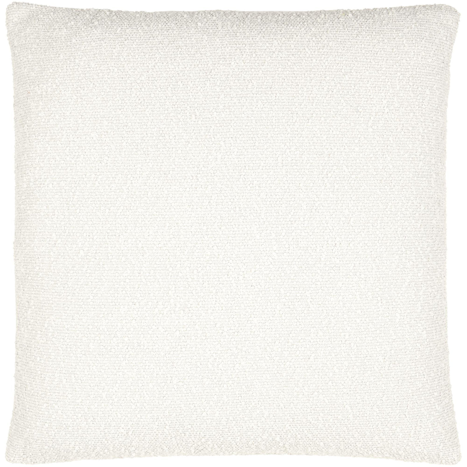 Amalfi Boucle Throw Pillow, Down, 22" x 22", Light White