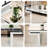 47" Luxury Modern Mirror Coffee Table with Fluted Tempered Glass, H-Base Sofa Table, Easy Assembly & Reinforced Packaging