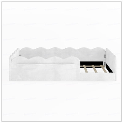 Twin Size Upholstered Floor Bed