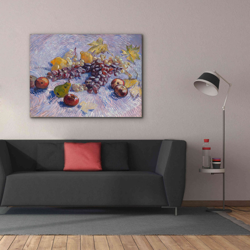 «Graper, Lemons Pears And Apples 1887» par Vincent Van Gogh, estampe numérique sur toile, H 40 po x l 54 po x P 1,5 po