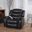 Fauteuil inclinable Classic Design, fauteuil inclinable en polyuréthane à baies noires et fauteuil inclinable oscillant (ancien SKU: 57412.00BLK)