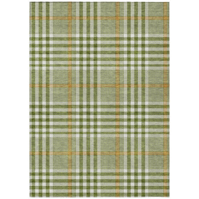 Samira Olive Washable Indoor-Outdoor Rug - 