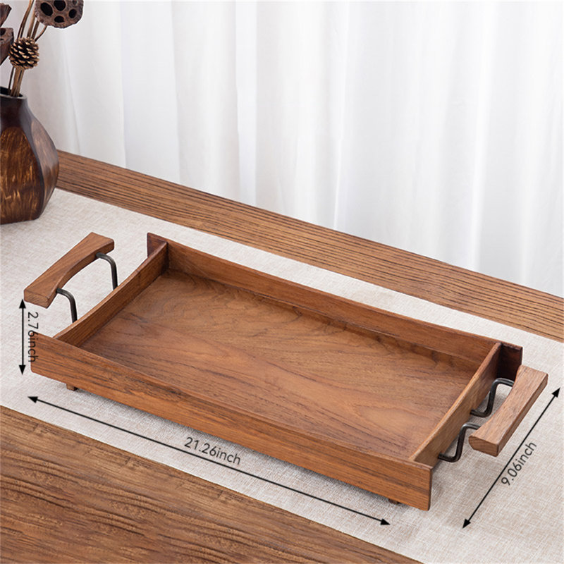 Julene Wood Tray, 2.76" H x 21.26" W x 9.06" D