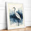 Serene Wading Bird Coastal - Framed Print-473584232-473584234