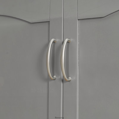 Lit escamotable Queen avec tiroir, prises électriques, ports USB et système de poulies, gris
