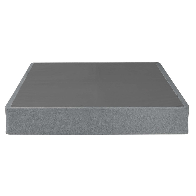 Pliable 9 po Base de lit en métal, sommier tapissier, gris, Lit double