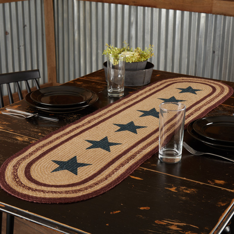 Brunswick Geometric Oval Independence Day Table Runner, 48" W x 13" L