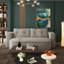Canapé-lit en velours côtelé de 78,7 po avec couverture à fermeture à glissière intégrée - Canapé-lit convertible avec 2 coussins - Canapé paresseux sans assemblage-1081535353