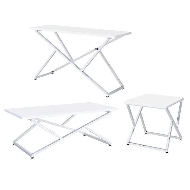 Ensemble de tables basses Morais, 3 pièces: table basse, table de bout, table de ca