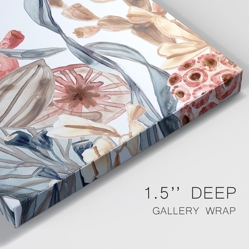 Ocean Chorus II - ensemble de 3 peintures sur toile tendue, H 12 po x l 24 po x P 1 po