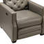 Fauteuil inclinable électrique en cuir véritable de 31,50 po Gumesindo-1315888098