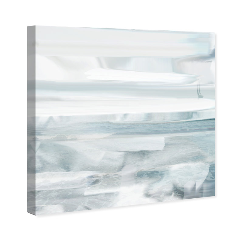 « misty beach », impression sur toile, H 40 po x l 40 po x P 1,5 po