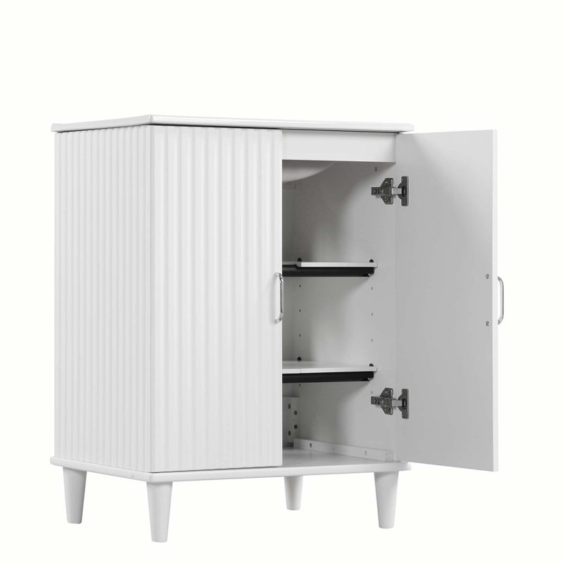Base de meuble-lavabo simple 24 po seulement, Blanc