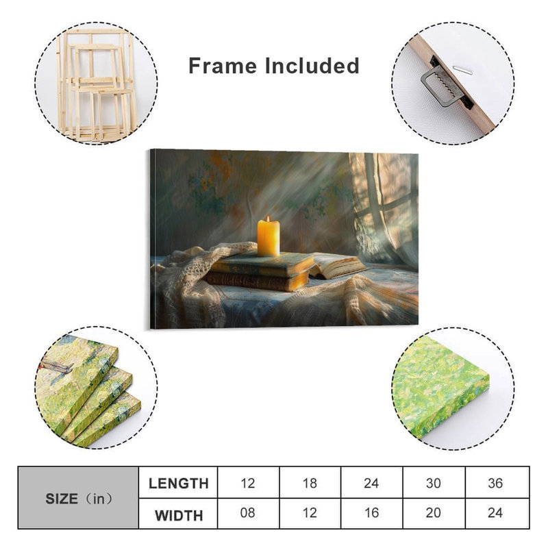 Art mural sur toile encadré 12 "x 18", prêt à être accroché, 12 po x 18 po