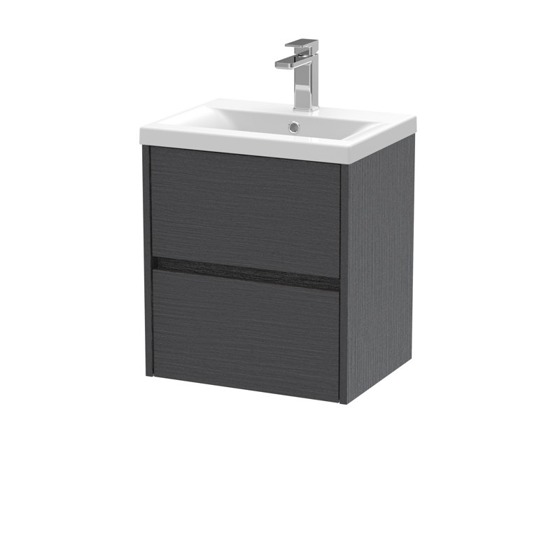 Havana 500mm Single Bathroom Vanity with Drop In Vitreous China Basin, Graphite Grey