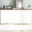 Armoire de lit grand avec rangement, rangement, blanc - noyer, pour les soirées pyjama dans les petits espaces, bureau à domicile et rangement en noyer massif-1233743609