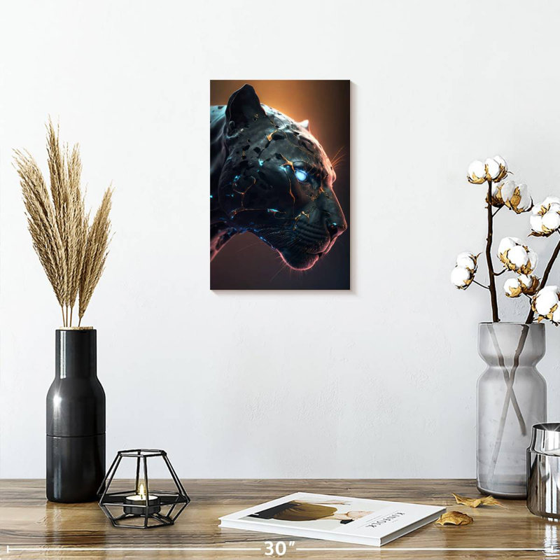 Brampt The Panther's Face, 12" H x 8" W