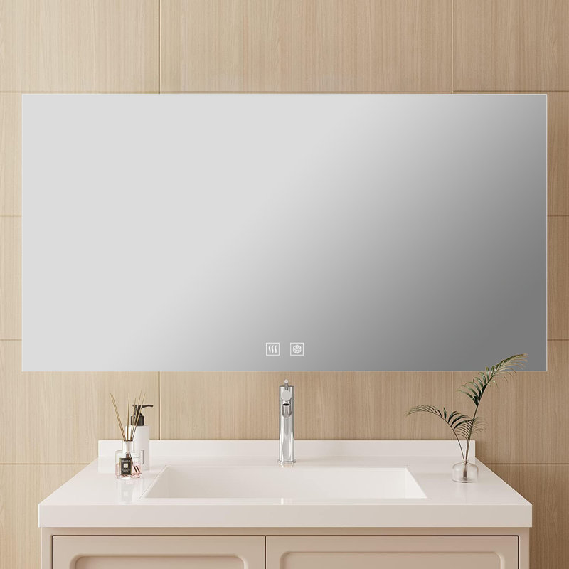 Miroir de salle de bain à DEL l 72 po x H 36 po Vellum, L 72 po x H 36 po
