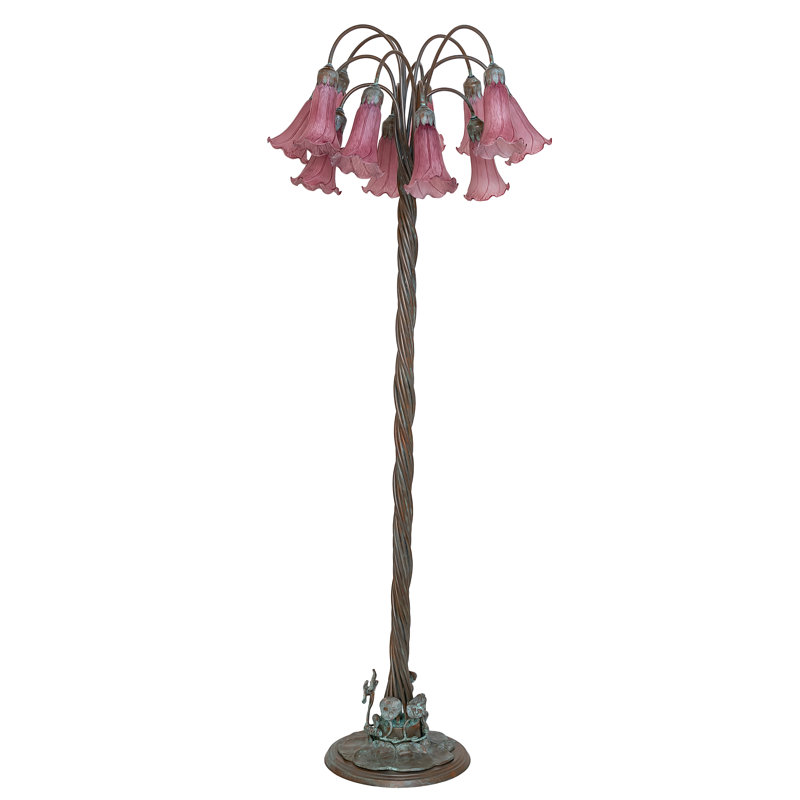Meyda Tiffany & Stained Glass Tree Floor Lamp, Pink