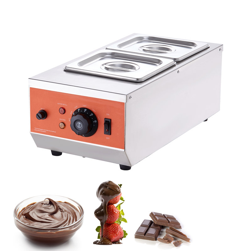Machine à tremper le chocolat, 9 livres, 2 réservoirs, fondant au chocolat avec contrôle de température 86 ~ 185 ℉