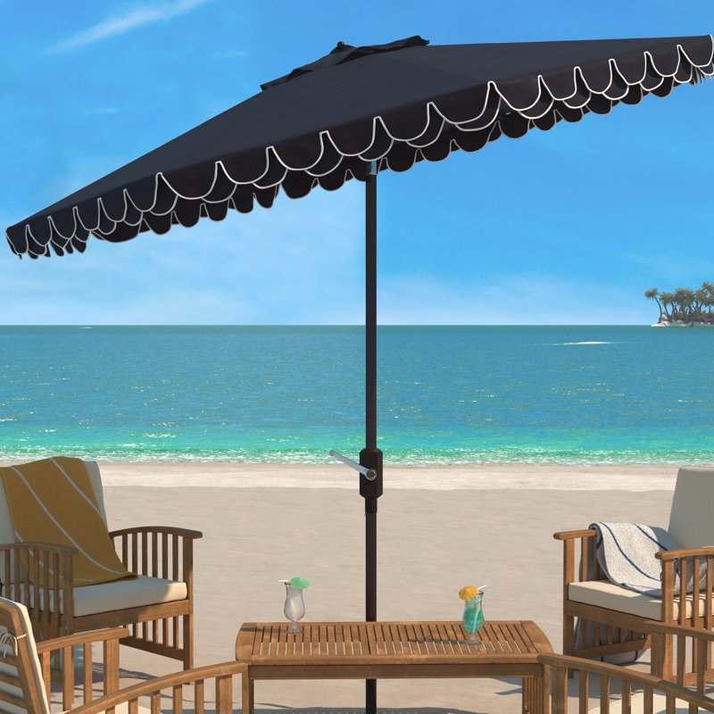 Parasol de plage festonné 130 po Martelle, Marine