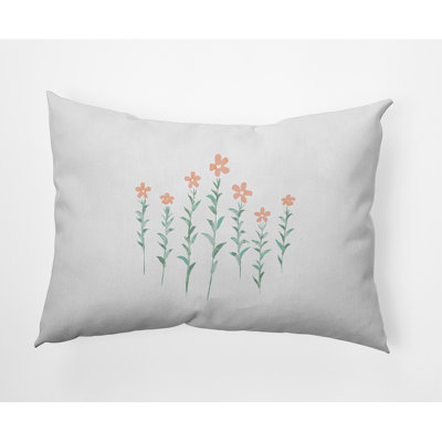 Floral Reversible Throw Pillow