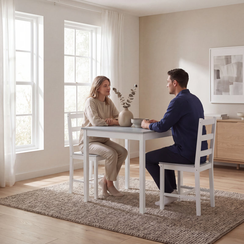 Roseleaf 2 -Person Solid Wood Dining Set
