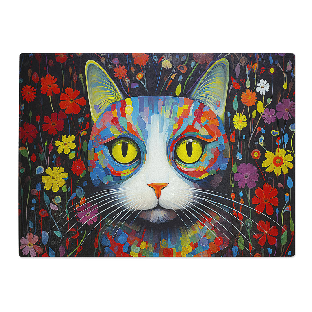 Cat Orphism  Glass Chopping Board