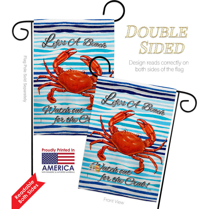 Double Sided 18.5 in. H x 13 in. W Polyester Garden flag