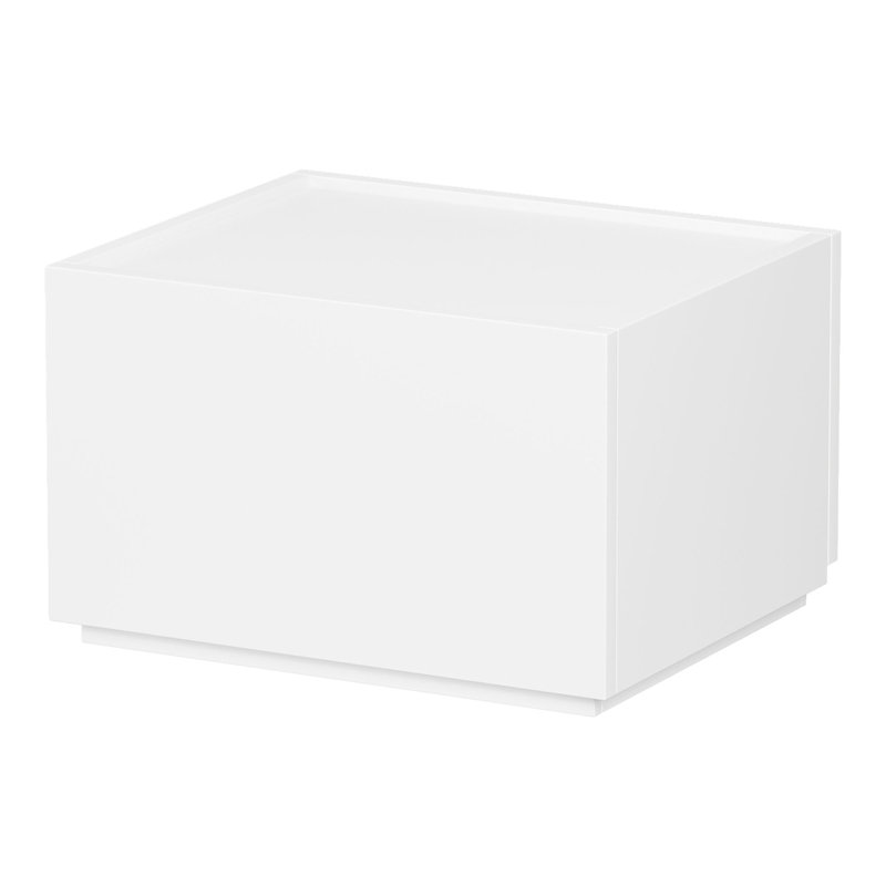 Table de chevet empilable, H 11 po x l 18 po x P 15 po, Blanc