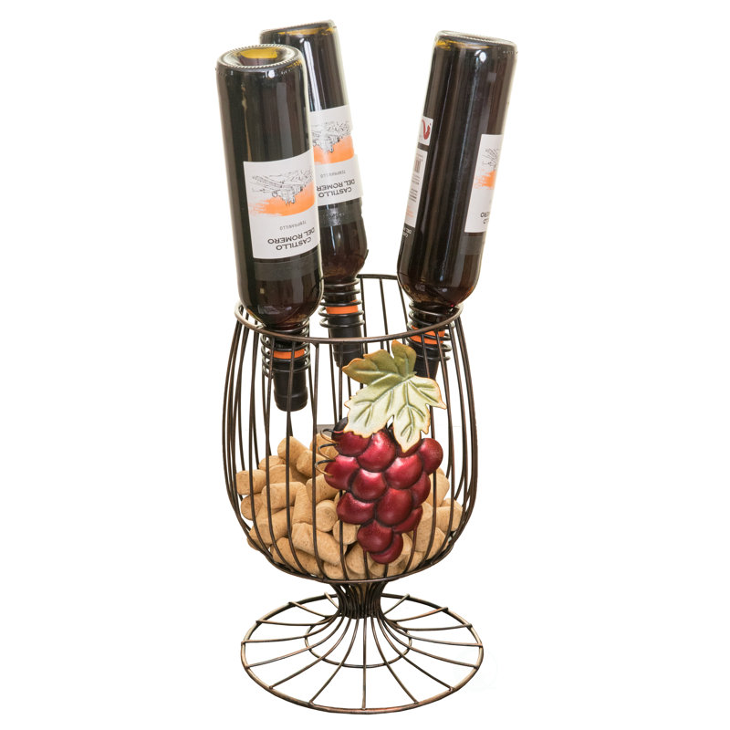 Vern Tabletop Wine Bottle Rack in Bronze
