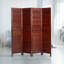 6 Ft. Tall Wooden Louvered Room Divider Walnut 3 Panel-1123949886-1123949884