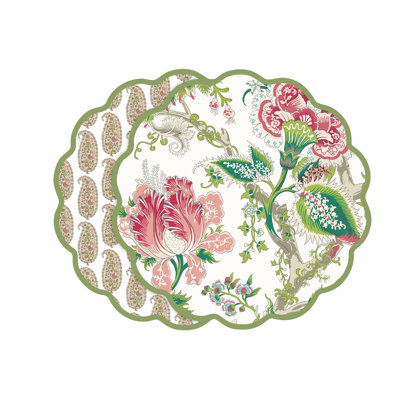 VIDA Peony and Paisley Reversible Placemats (Multi)