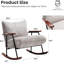 Chaise berçante décontractée de couleur grise avec structure en métal sécurisée pour la maison