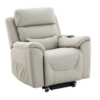 Jincy Power Recliner With Lift & Massage In Light Gray