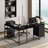 Morihisa L Shaped Desk, 94.5" Reversible Computer Gaming Desk With 3 Drawers, Corner Desk With 2 Monitor Stand, Home Office Desk Workstation-1930855314