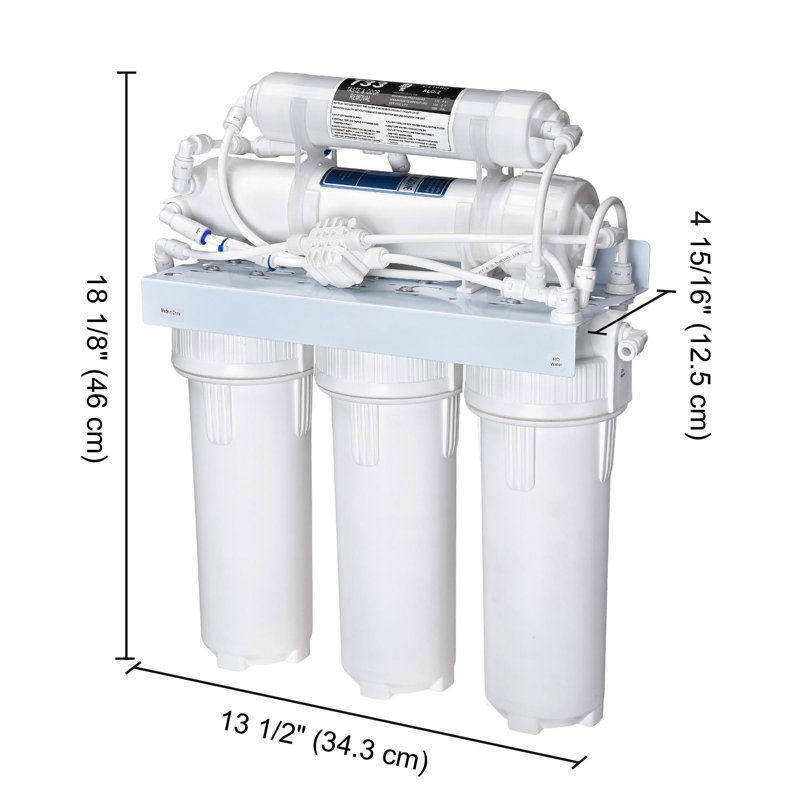 Water Filter System Reverse Osmosis 5 Stage WQA Certified RO Drinking Filtration Under Sink with Faucet and Tank 100 GPD