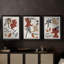 Soft Palms I  -Custom Framed  Wrapped Gallery Canvas - 3 Pieces-277866990-277866984