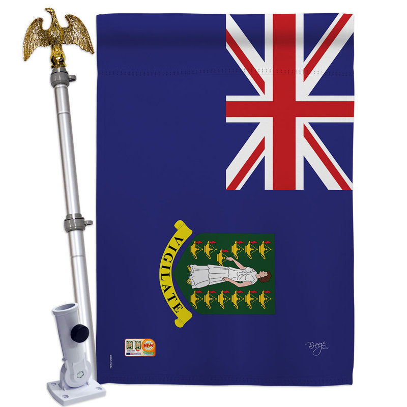 Double Sided 40'' H x 28'' W Polyester Flag Set