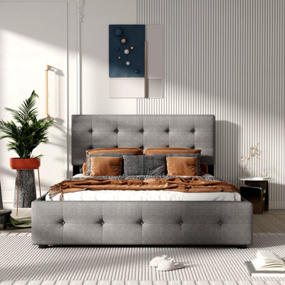 Upholstered Platform Storage Bed